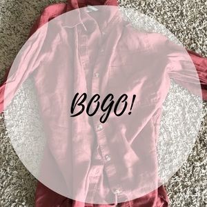 🔥 FINAL - Burnt Orange Buckle Button Down